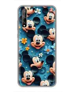 Чехол для Huawei P Smart Pro с картинкой «Паттерн Микки и Минни»