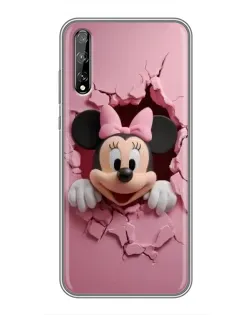 Чехол для Huawei P Smart Pro с картинкой «Минни сквозь стену»