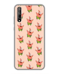 Чехол для Huawei P Smart Pro с картинкой «Патрик Стар паттерн»