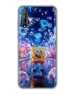 Чехол для Huawei P Smart Pro с картинкой «Неоновый океан»