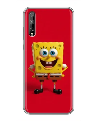 Чехол для Huawei P Smart Pro с картинкой «Спанч Боб на красном»