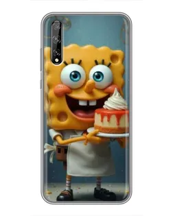 Чехол для Huawei P Smart Pro с картинкой «Повар Спанч Боб»