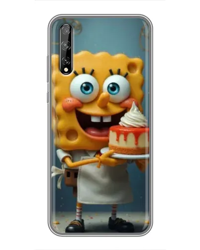 Чехол для Huawei P Smart Pro с картинкой «Повар Спанч Боб»