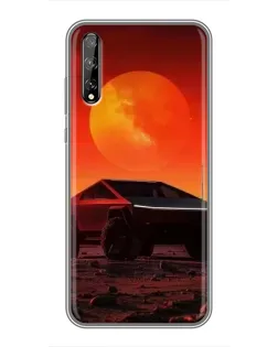 Чехол для Huawei P Smart Pro с картинкой «Cybertruck на Марсе»