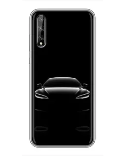 Чехол для Huawei P Smart Pro с картинкой «Силуэт Tesla Night»