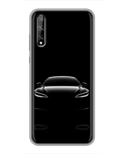 Чехол для Huawei P Smart Pro с картинкой «Силуэт Tesla Night»
