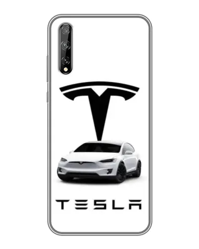 Чехол для Huawei P Smart Pro с картинкой «Tesla White Style»