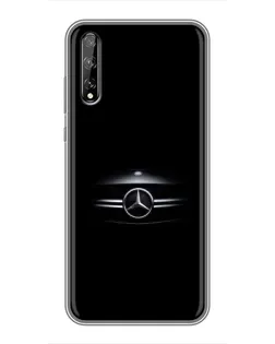 Чехол для Huawei P Smart Pro с картинкой «Mercedes — абстрактные линии»