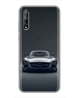 Чехол для Huawei P Smart Pro с картинкой «Mercedes на черном»