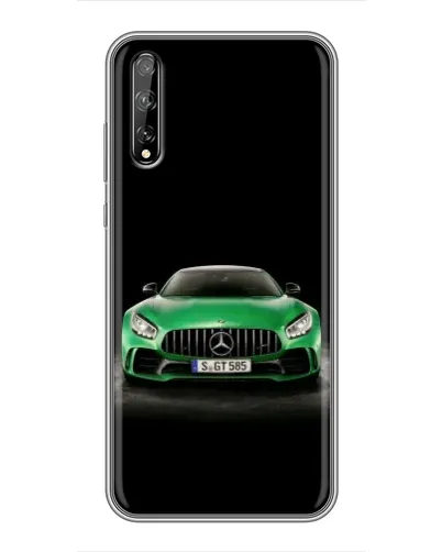 Чехол для Huawei P Smart Pro с картинкой «Mercedes — неоновый лого»