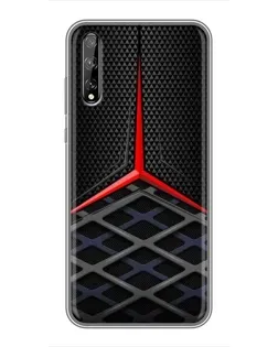 Чехол для Huawei P Smart Pro с картинкой «Mercedes Carbon Grid»