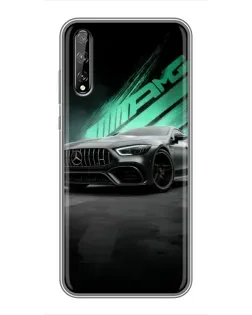 Чехол для Huawei P Smart Pro с картинкой «Темный Mercedes AMG»