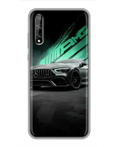 Чехол для Huawei P Smart Pro с картинкой «Темный Mercedes AMG»