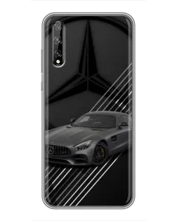 Чехол для Huawei P Smart Pro с картинкой «Mercedes AMG — графика»