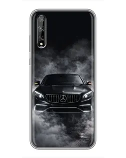 Чехол для Huawei P Smart Pro с картинкой «Mercedes в дыму»
