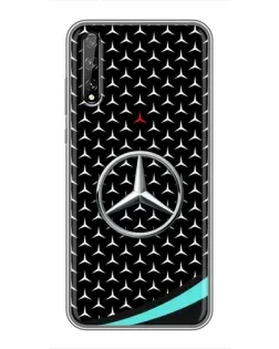 Чехол для Huawei P Smart Pro с картинкой «Mercedes — бирюзовый акцент»