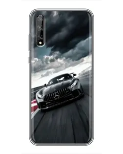Чехол для Huawei P Smart Pro с картинкой «Гоночный Mercedes AMG»