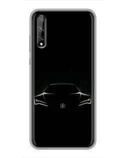 Чохол для Huawei P Smart Pro з картинкою «Mercedes — силует авто»