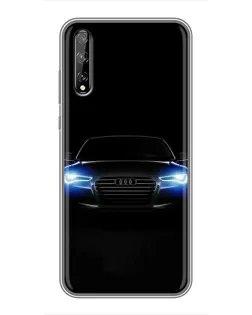 Чехол для Huawei P Smart Pro с картинкой «Audi в неоне» Чехол для Huawei P Smart Pro с картинкой «Audi в неоне»