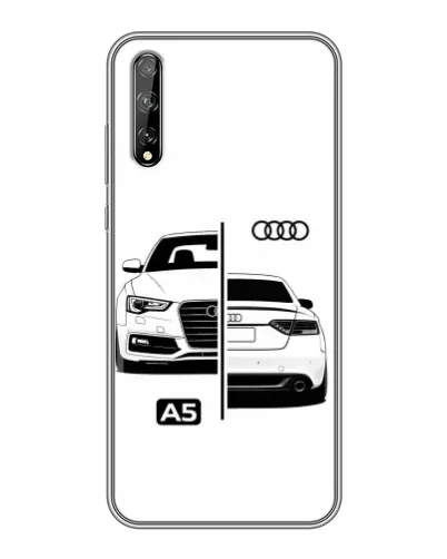 Чехол для Huawei P Smart Pro с картинкой «Audi — контрастный дизайн»
