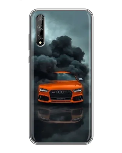 Чехол для Huawei P Smart Pro с картинкой «Audi в облаках дыма»