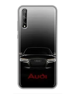 Чехол для Huawei P Smart Pro с картинкой «Audi — градиентный контур» Чехол для Huawei P Smart Pro с картинкой «Audi — градиентный контур»