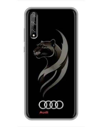 Чехол для Huawei P Smart Pro с картинкой «Графика — пантера и Audi»