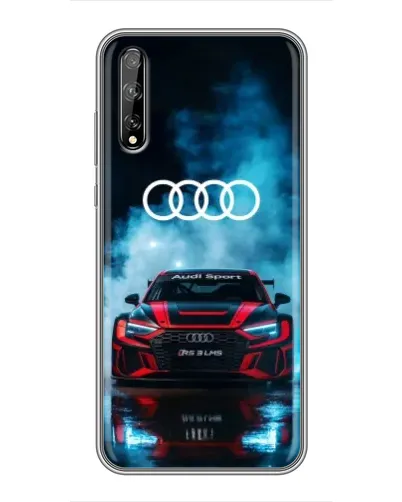 Чехол для Huawei P Smart Pro с картинкой «Audi Sport — неон»