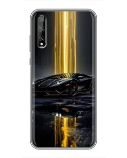 Чехол для Huawei P Smart Pro с картинкой «Ночной Lamborghini драйв»
