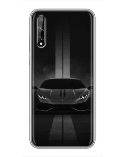 Чехол для Huawei P Smart Pro с картинкой «Lamborghini симметрия дорог»