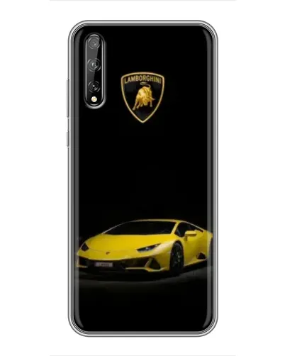 Чехол для Huawei P Smart Pro с картинкой «Lamborghini желтый акцент»
