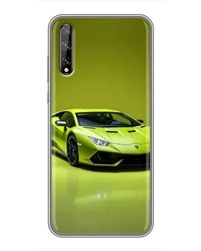 Чехол для Huawei P Smart Pro с картинкой «Салатовый Lamborghini Huracan»