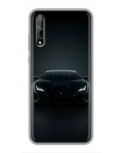 Чехол для Huawei P Smart Pro с картинкой «Черный Lamborghini Aventador»