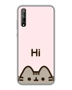 Чехол для Huawei P Smart Pro с картинкой «Пушин говорит Hi»