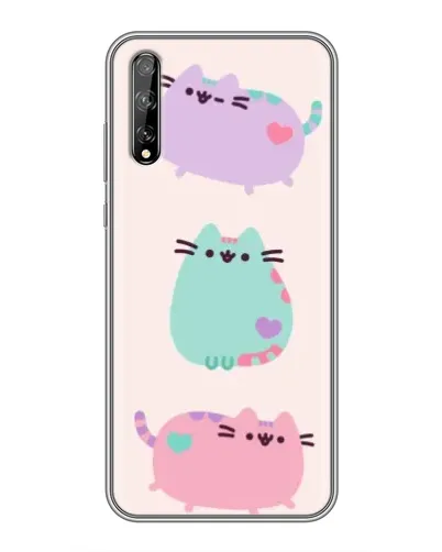 Чехол для Huawei P Smart Pro с картинкой «Pusheen трио» Чехол для Huawei P Smart Pro с картинкой «Pusheen трио»