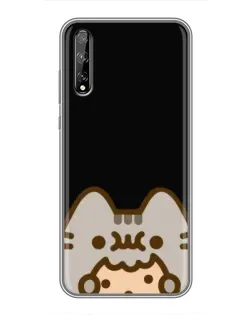 Чехол для Huawei P Smart Pro с картинкой «Пушин на черном»