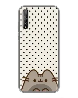 Чехол для Huawei P Smart Pro с картинкой «Пушин в горошек»