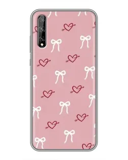 Чехол для Huawei P Smart Pro с картинкой «Сердца и банты»