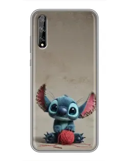 Чехол для Huawei P Smart Pro с картинкой «Стич на коричневом фоне»