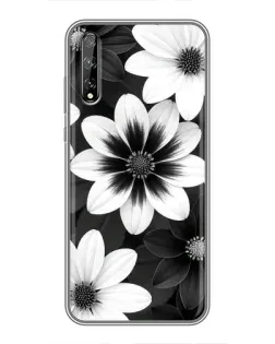 Чохол для Huawei P Smart Pro з картинкою «Монохромні айстри»