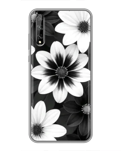 Чохол для Huawei P Smart Pro з картинкою «Монохромні айстри» Чохол для Huawei P Smart Pro з картинкою «Монохромні айстри»