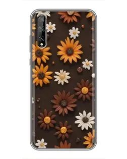 Чохол для Huawei P Smart Pro з картинкою «Візерунок з маленьких соняшників»
