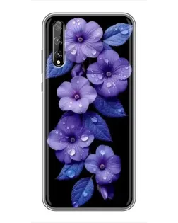 Чохол для Huawei P Smart Pro з картинкою «Фіолетові квіти з росою» Чохол для Huawei P Smart Pro з картинкою «Фіолетові квіти з росою»