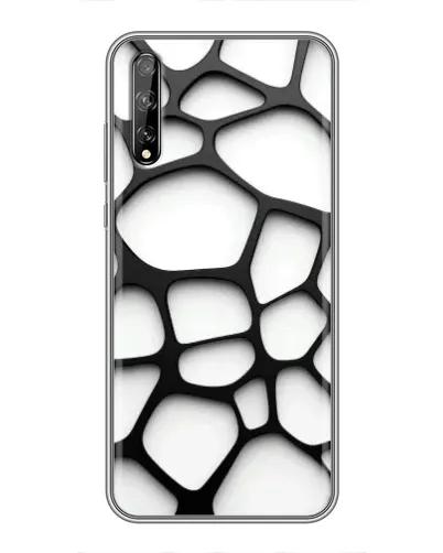 Чехол для Huawei P Smart Pro с картинкой «Белая объемная сетка»