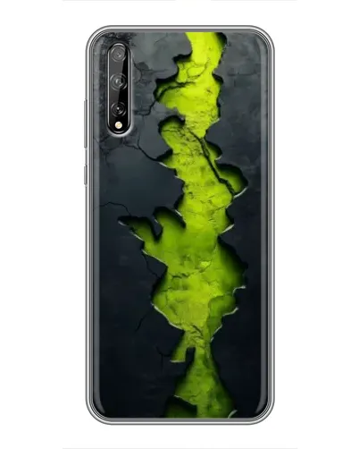 Чехол для Huawei P Smart Pro с картинкой «Салатовый разлом скалы»