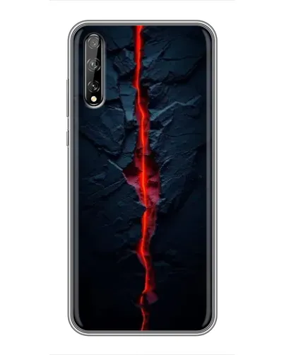 Чехол для Huawei P Smart Pro с картинкой «Kрасная лавовая трещина»