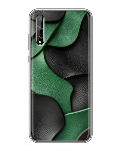 Чехол для Huawei P Smart Pro с картинкой «Зеленые кожаные волны»