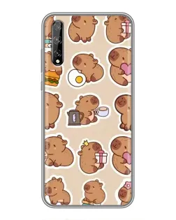 Чохол для Huawei P Smart Pro з картинкою «Капібари паттерн»