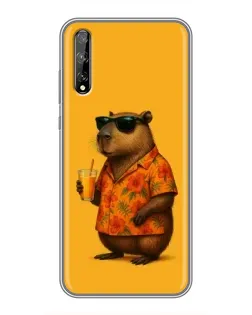 Чохол для Huawei P Smart Pro з картинкою «Капібара на відпочинку»