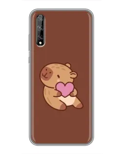 Чохол для Huawei P Smart Pro з картинкою «Капібара з серцем»
